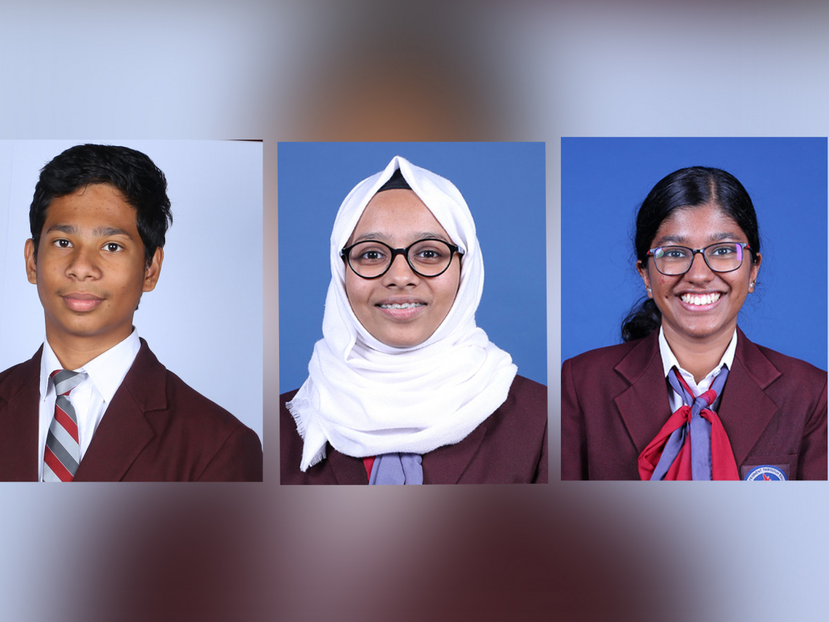 From left: Sudharshan Sarvanan, Fizafathima Theparambil Mumthaj and Swaathi Chidambaram