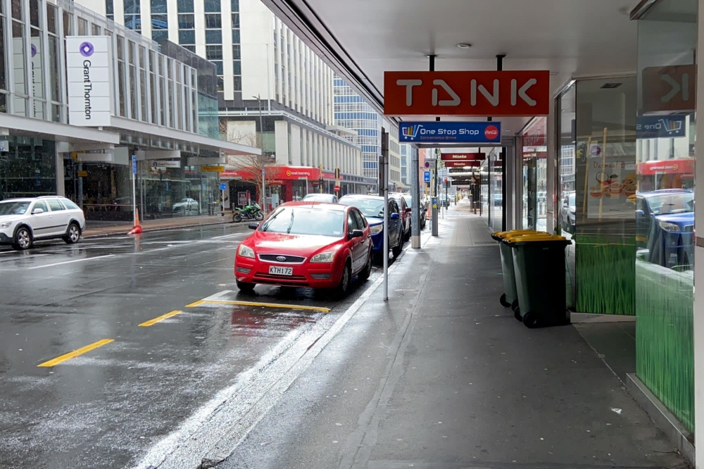Lambton Quay is devoid of people on the first day of a lockdown to curb the spread of the coronavirus disease (COVID-19) in Wellington, New Zealand, August 18, 2021. Reuters/Praveen Menon
 
