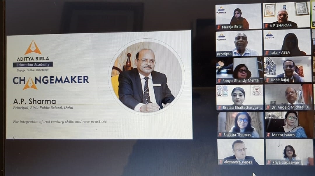 BPS Principal A P Sharma with other participants during an event to announce the awards.