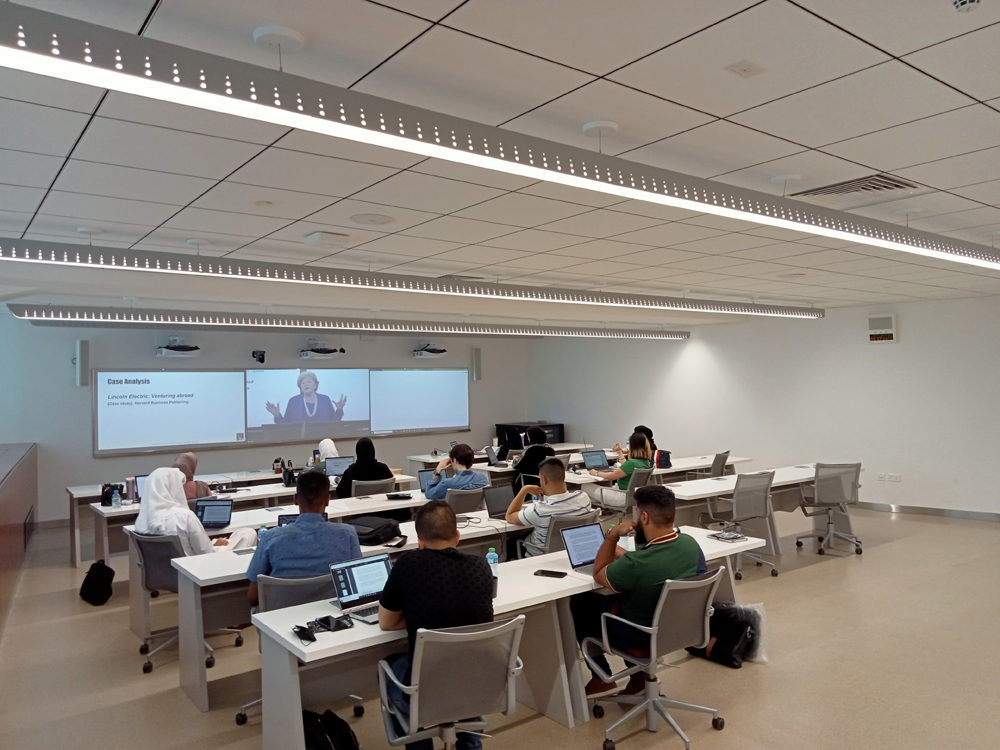 University of South Carolina students during a live classroom session.