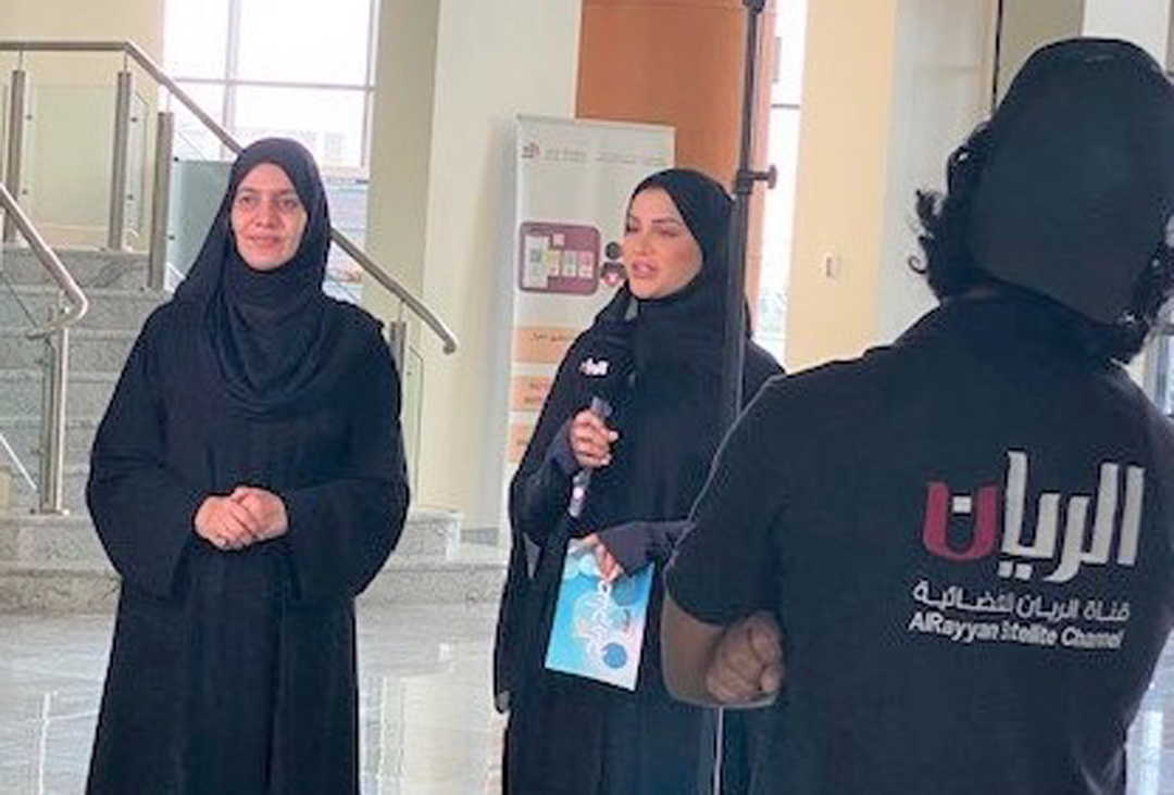 Qatar University Young Scientists Center officials during the launch of the Fourth Youth Research Forum 2022.
