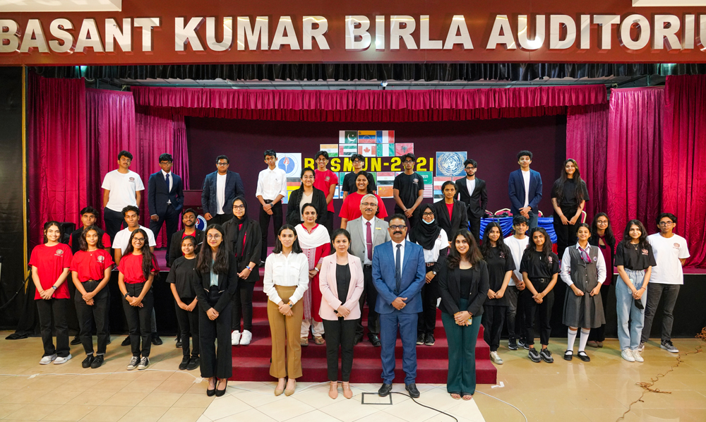 Participants of MUN conference hosted by Birla Public School