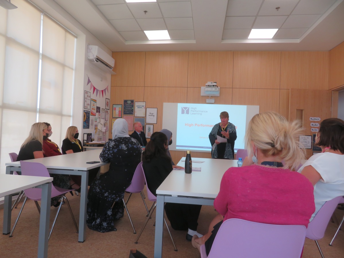 School Principal Vanessa Jane Whay interacts with school leaders and teachers.