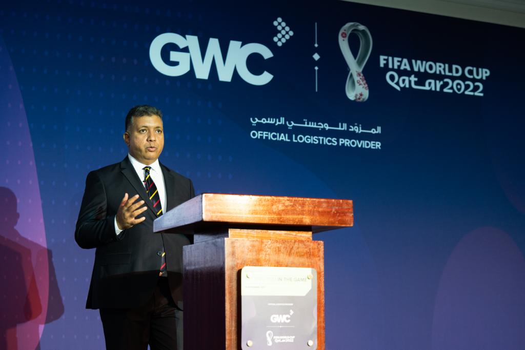 Chief Business Development Officer at GWC Syed Maaz addressing the forum, yesterday.