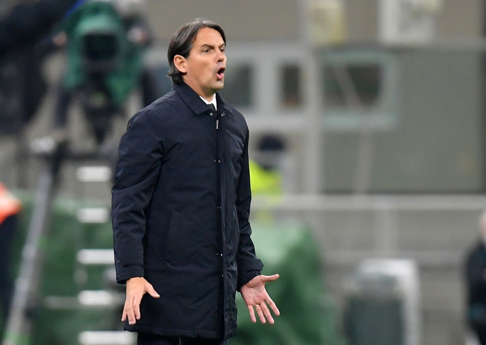 Inter Milan coach Simone Inzaghi REUTERS/Daniele Mascolo/File Photo
