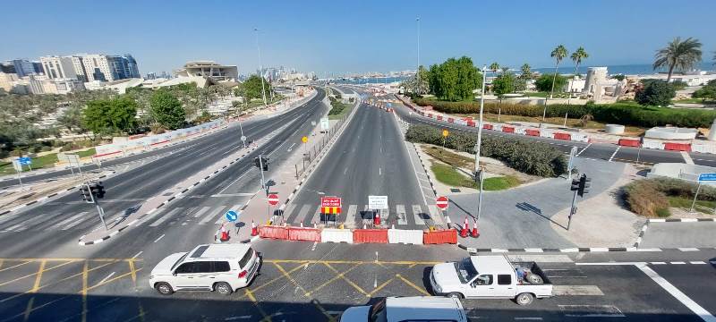 File photo of corniche road closure used for representation only. Photo Salim Matramkot/The Peninsula.

