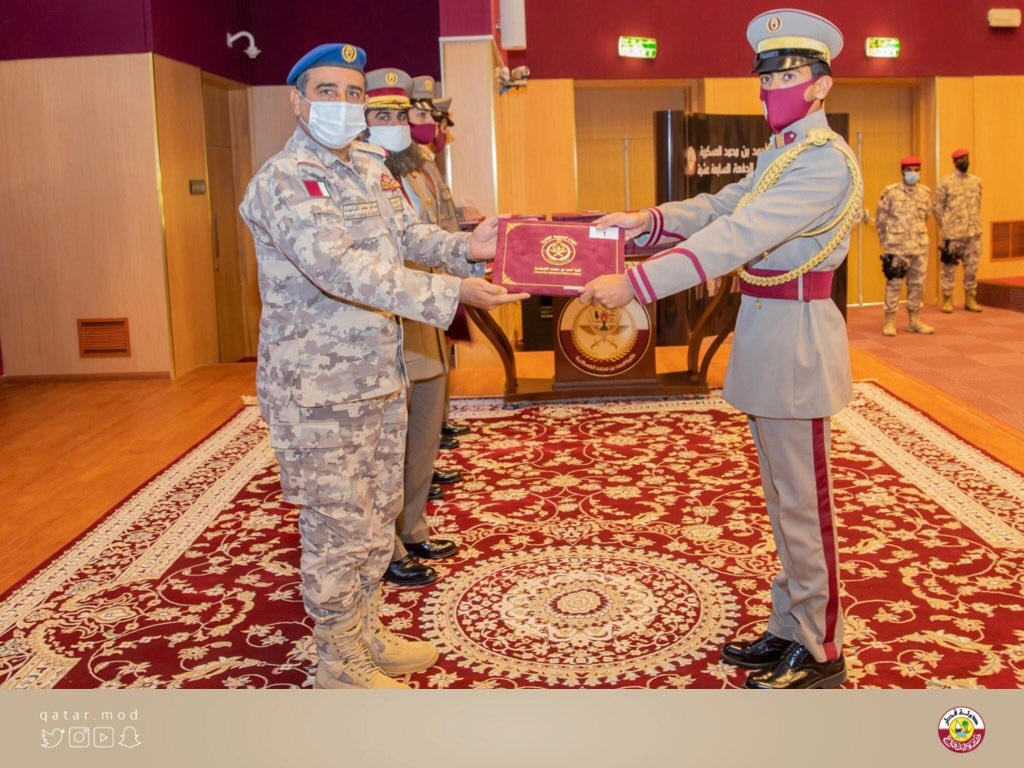 A cadet receiving the certificate.