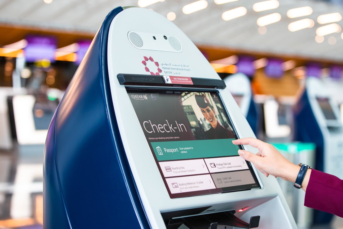 Self check-in kiosk.