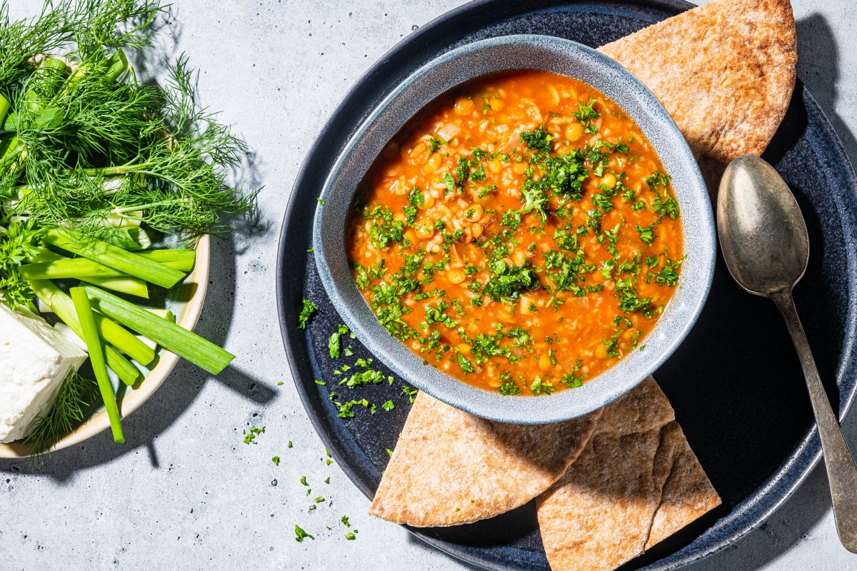 Persian-Style Tomato and Lentil Soup. Photo by Rey Lopez for The Washington Post.
