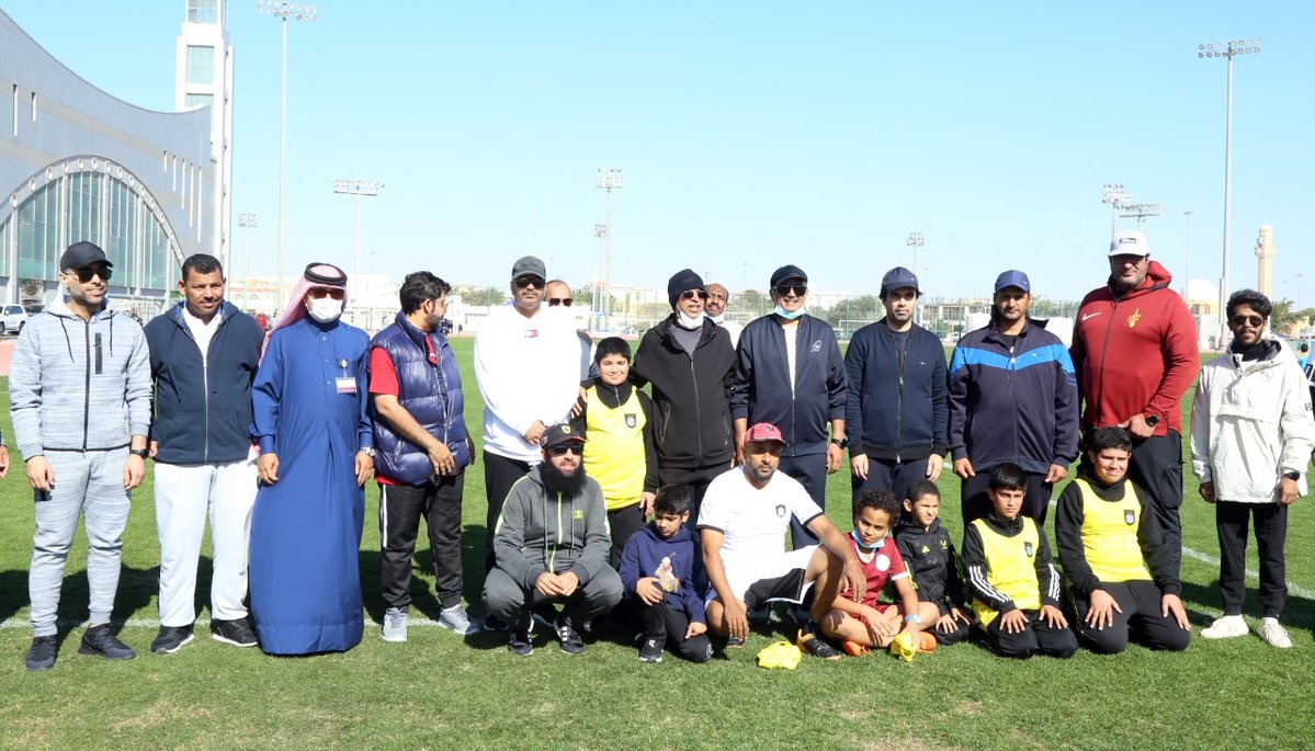 Minister of Justice H E Masoud bin Mohamed Al Ameri taking part in National Sport Day activities organised by the Ministry at Al Sadd Sports Club, yesterday.