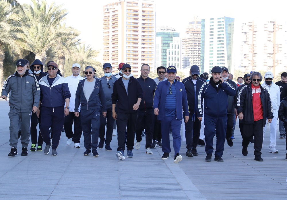 President of the Supreme Judiciary Council and President of the Court of Cassation H E Dr. Hassan bin Lahdan Al Hassan Al Mohannadi taking part in National Sport Day.