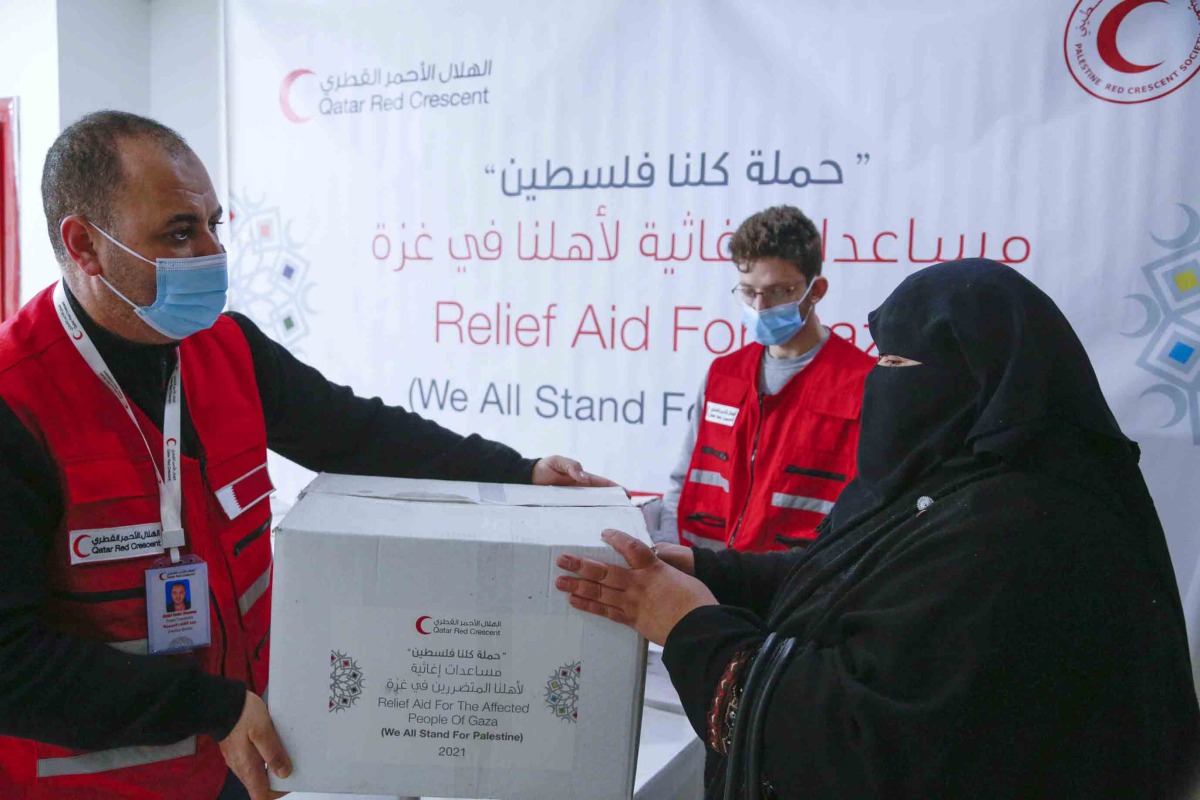 One of the beneficiaries receiving the relief aid.