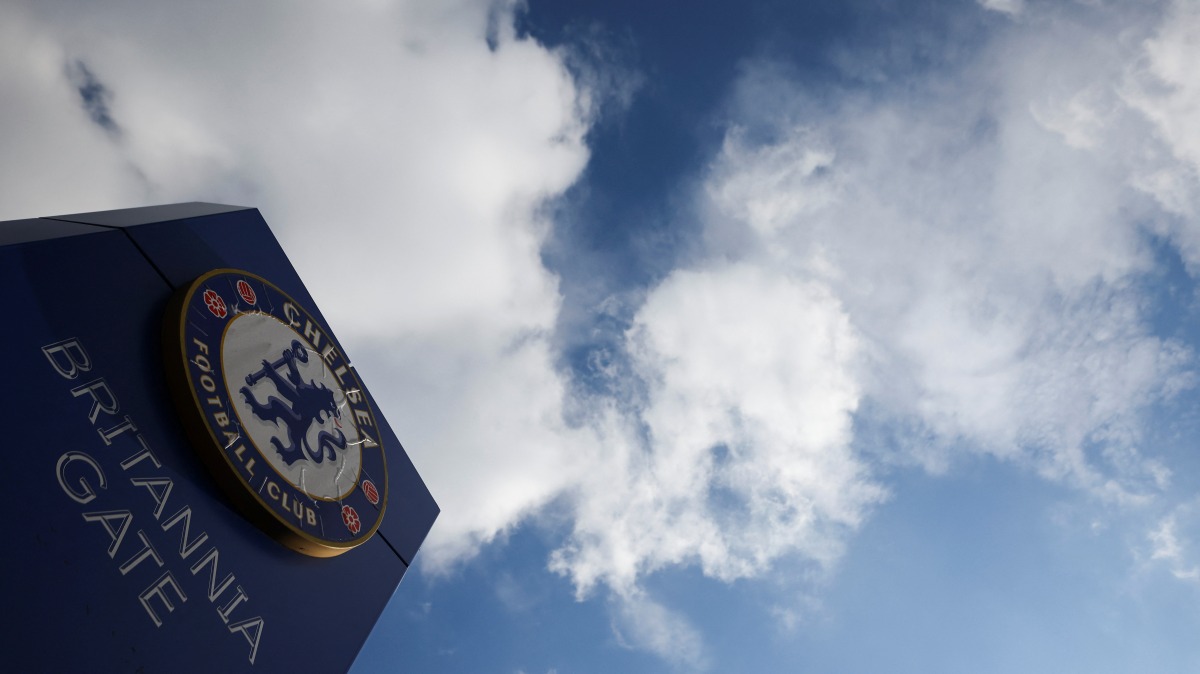 A sign mentioning 'Britannia Gate' is seen outside Stamford Bridge, the stadium for Chelsea Football Club, after Britain imposed sanctions on its Russian owner, Roman Abramovich, in London, Britain, March 10, 2022. REUTERS/Hannah Mckay
