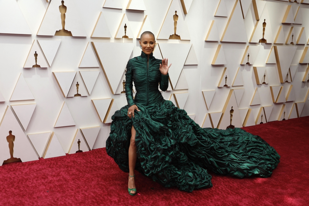 Jada Pinkett Smith poses on the red carpet during the Oscars arrivals at the 94th Academy Awards in Hollywood, Los Angeles, California, U.S., March 27, 2022. REUTERS/Eric Gaillard
