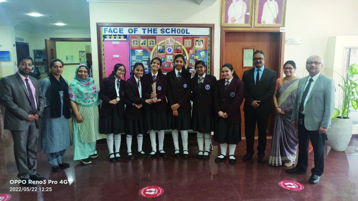  Birla Public School team with teachers and officials.