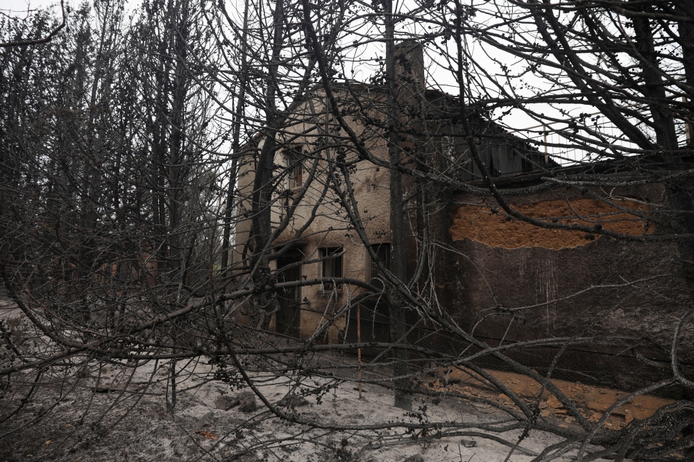 A burnt down house is pictured following a wildfire at Sierra de la Culebra in Otero de Bodas, near Zamora, Spain, June 19, 2022. Reuters/Isabel Infantes