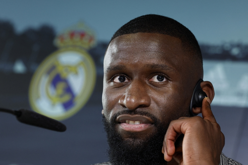 New Real Madrid player Antonio Rudiger during the unveiling REUTERS/Susana Vera