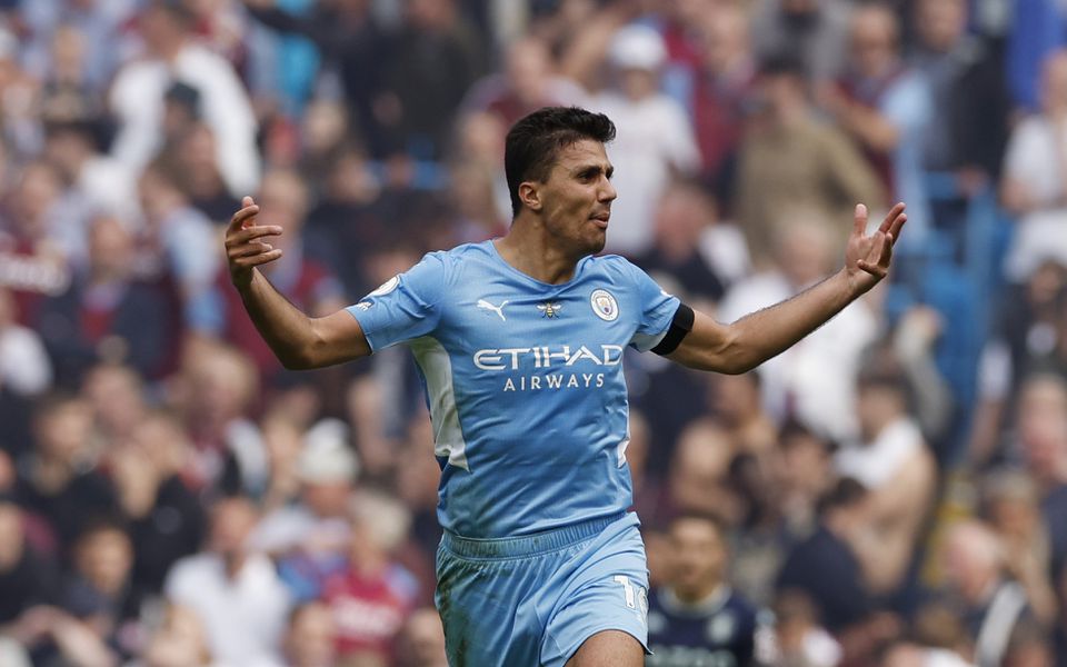 May 22, 2022 Manchester City's Rodri celebrates scoring their second goal Action Images via Reuters/Jason Cairnduff/File Photo

