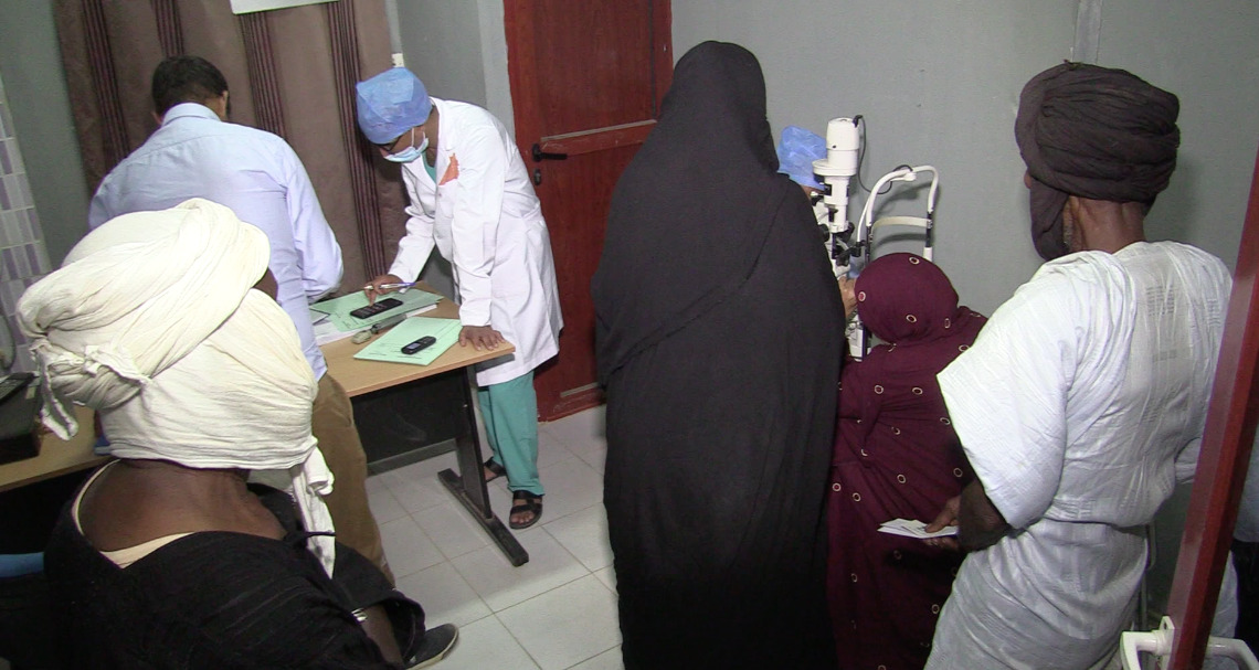 Patients receiving treatment at Hamad bin Khalifa Hospital in Boutilimit, Mauritania.