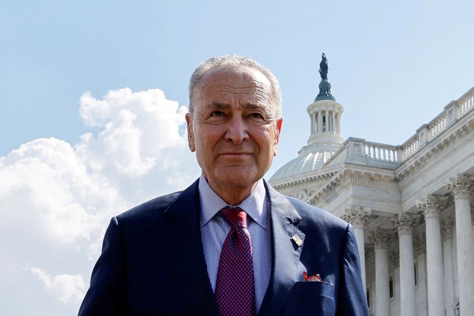 U.S. Senate Majority Leader Chuck Schumer (D-NY) at the U.S. Capitol in Washington, U.S. August 2, 2022. REUTERS/Jonathan Ernst/File Photo

