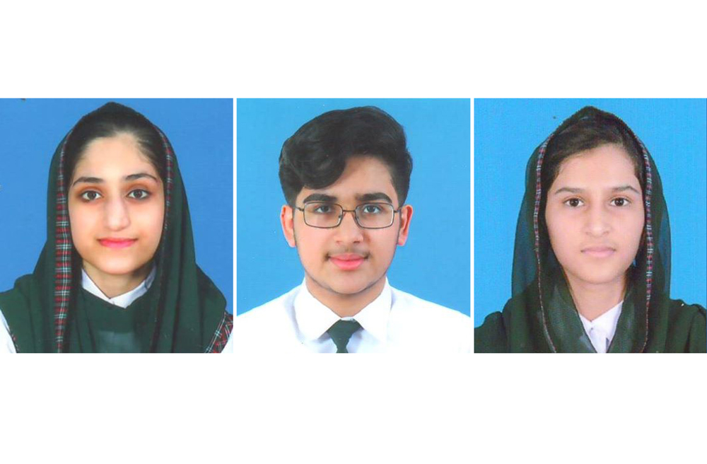 From left: Maimoona Mohammad, Huzaifah Ahmed, and Hifsa Sajid