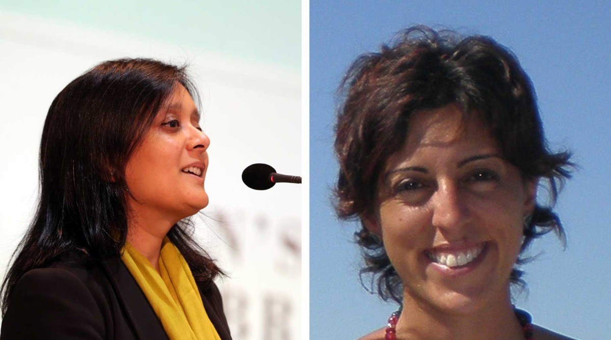 From left: Dr. Radha Dalal and Dr. Eleni Polymenopoulou 