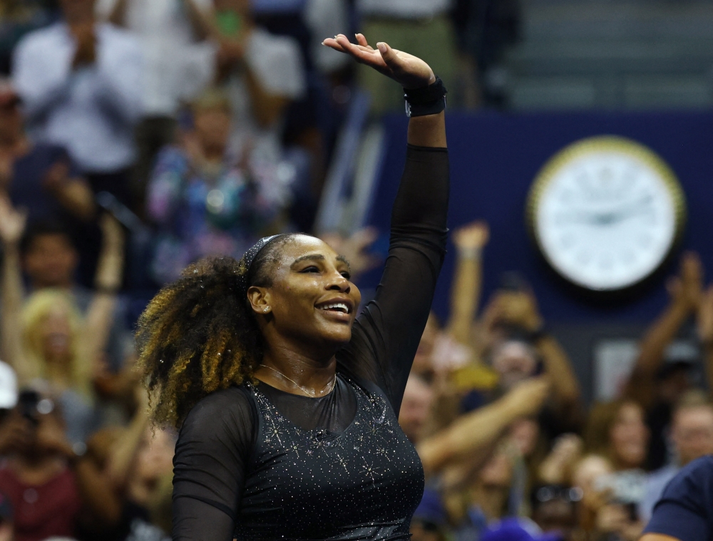 August 29, 2022 Serena Williams of the U.S. celebrates winning her first round match against Montenegro's Danka Kovinic REUTERS/Mike Segar