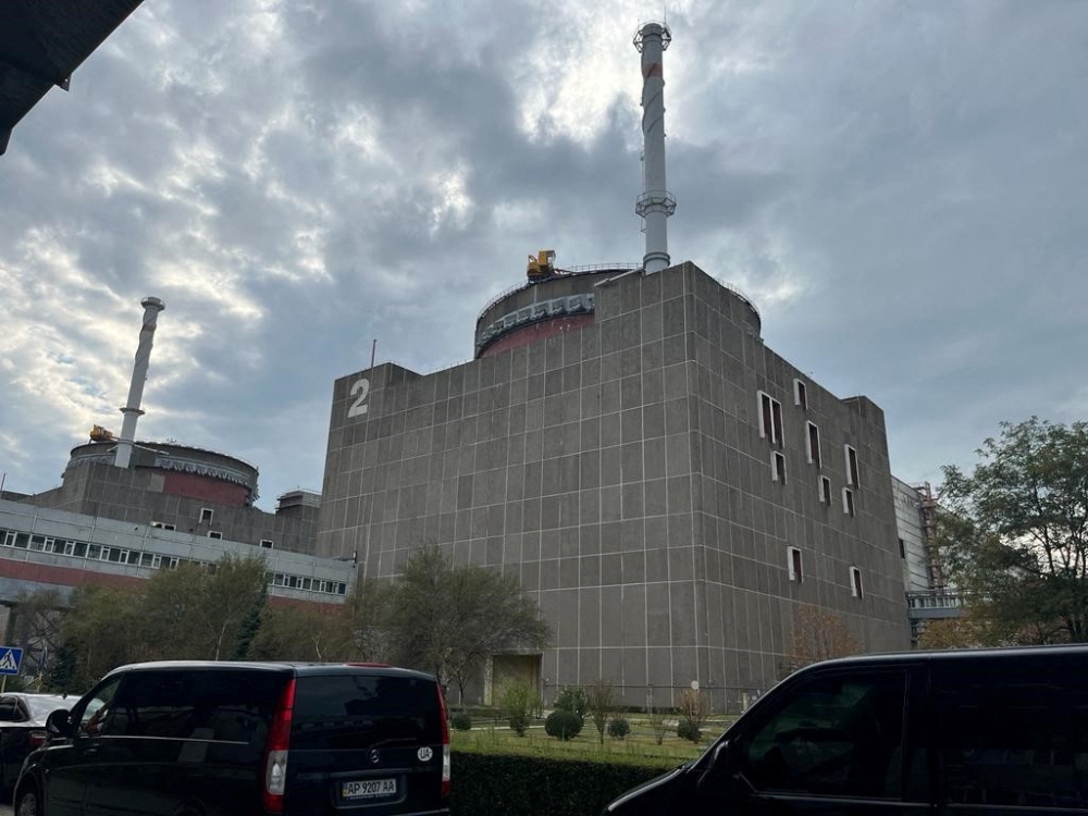 A view shows the Russian-controlled Zaporizhzhia Nuclear Power Plant during a visit by members of the IAEA expert mission in the Zaporizhzhia region, Ukraine, on September 2, 2022. International Atomic Energy Agency (IAEA)/Handout via REUTERS 