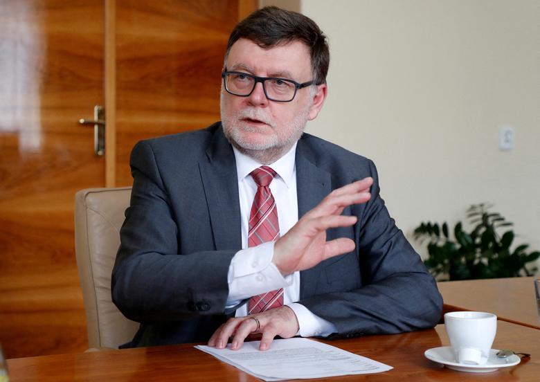 Czech Finance Minister Zbynek Stanjura speaks during an interview with Reuters in Prague, Czech Republic, on June 9, 2022. REUTERS/David W Cerny