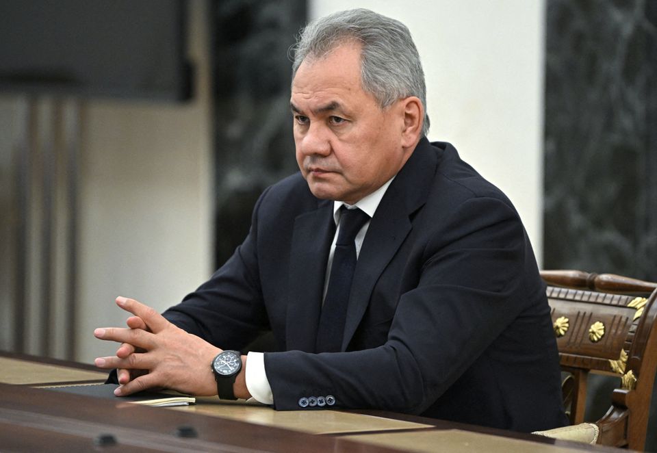 Russian Defence Minister Sergei Shoigu attends a meeting with Russian President Vladimir Putin in Moscow on February 14, 2022. File Photo / Reuters