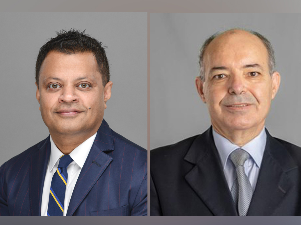 Ranjeev Menon (left), Group CEO at GWC and Dr Laoucine Kerbache, Professor and Coordinator of the Engineering Management and Decision Sciences Division at HBKU’s CSE