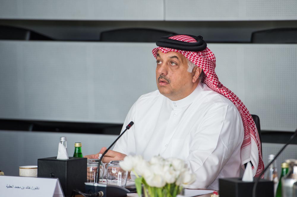 Deputy Prime Minister and Minister of State for Defence Affairs H E Dr. Khalid bin Mohammed Al Attiyah at the meeting.