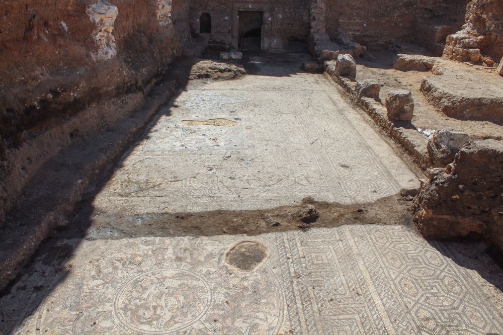 A mosaic panel is pictured in Al-Rastan city, Syria, on October 12, 2022. REUTERS/Firas Makdesi