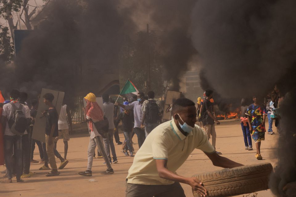Protesters march during a rally against military rule following the last coup, in Khartoum, Sudan, on September 29, 2022.  File Photo / Reuters