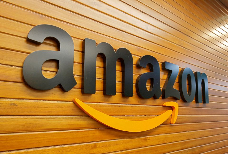 The Amazon logo is pictured inside the company's office in Bengaluru, India, on April 20, 2018. File Photo / Reuters
