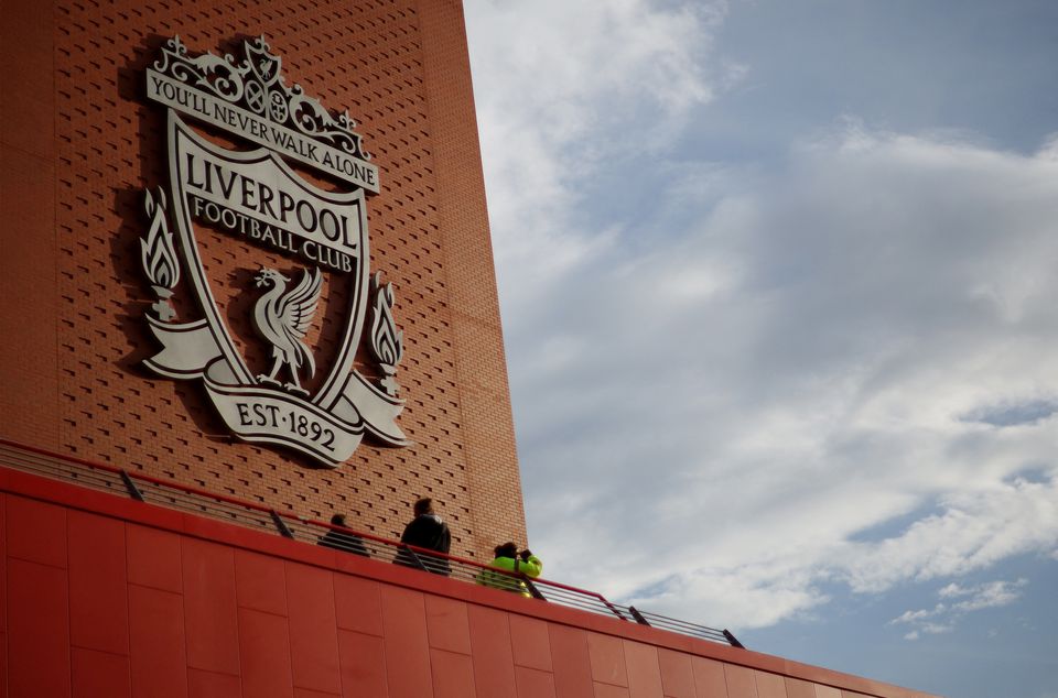 General view outside the stadium before the match against West Ham United at Anfield, Liverpool, Britain, on October 19, 2022.  File Photo / Reuters

