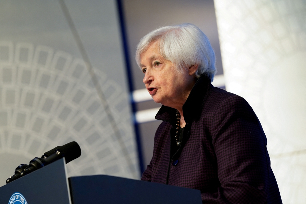 US Treasury Secretary Janet Yellen speaks at a news conference during the Annual Meetings of the International Monetary Fund and World Bank in Washington, US, October 14, 2022. (REUTERS/Elizabeth Frantz)