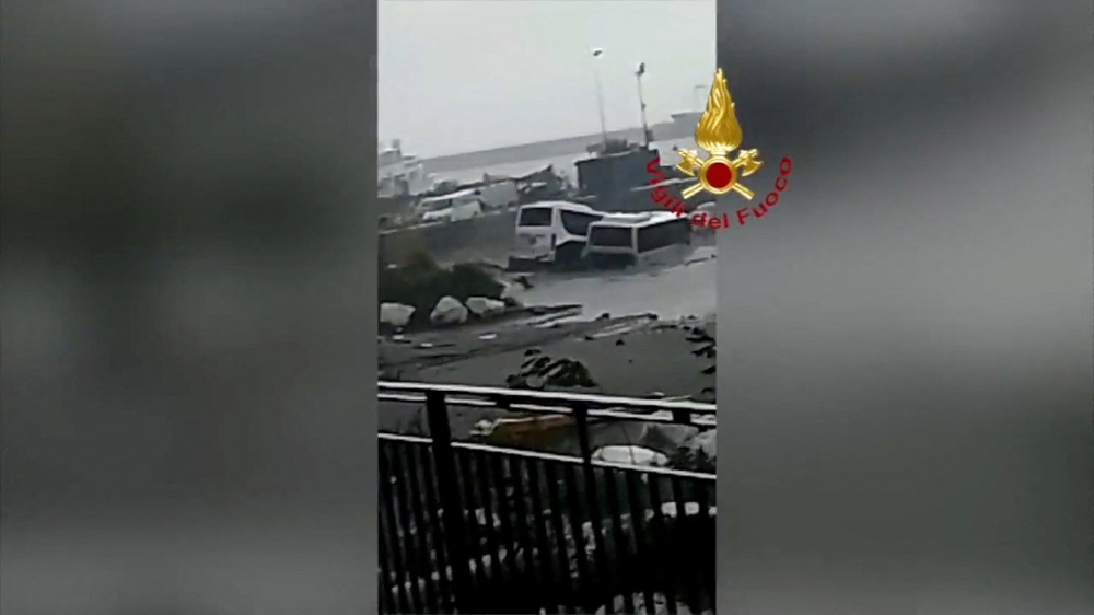 File photo of damaged cars seen in Ischia, the little Italian island hit by a deadly landslide last weekend.