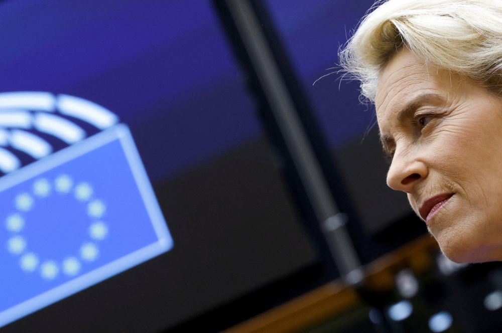 European Commission President Ursula von der Leyen attends the European Parliament plenary session in Brussels, Belgium, on November 9, 2022. File Photo / Reuters