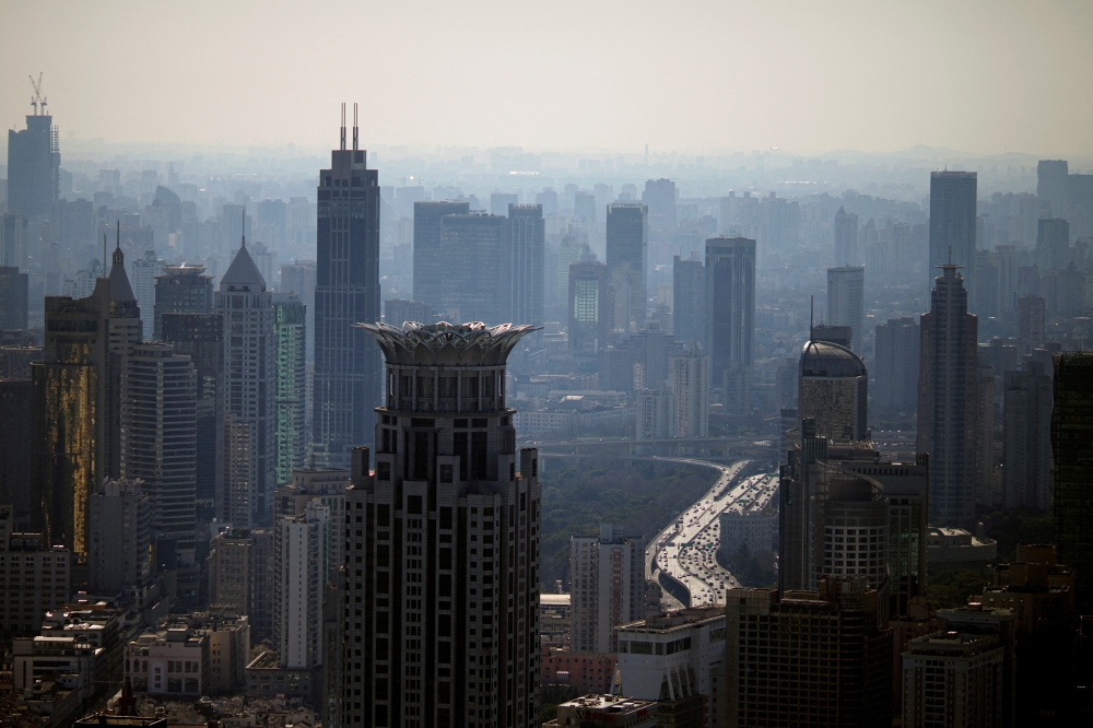 A view of the city skyline in Shanghai, China February 24, 2022. Picture taken February 24, 2022. REUTERS/Aly Song/File Photo 