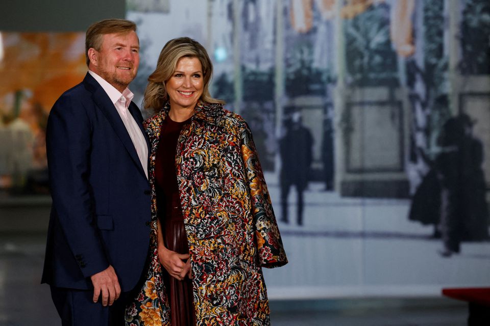 Dutch King Willem-Alexander and Queen Maxima pose during an official photo session in Amsterdam, Netherlands, on November 4, 2022. File Photo / Reuters