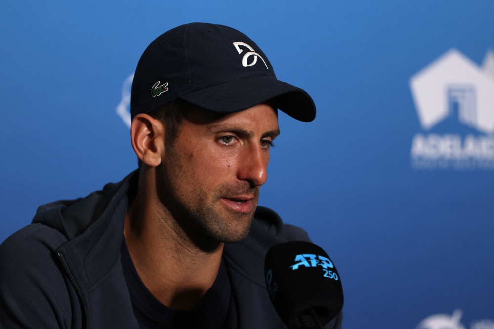 January 5, 2023 Serbia's Novak Djokovic during a press conference after winning his second round match against France's Quentin Halys REUTERS/Loren Elliott