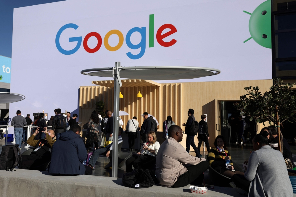 Attendees visit the Google booth at CES 2023 at the Las Vegas Convention Center on January 06, 2023 in Las Vegas, Nevada. Alex Wong/Getty Images/AFP 