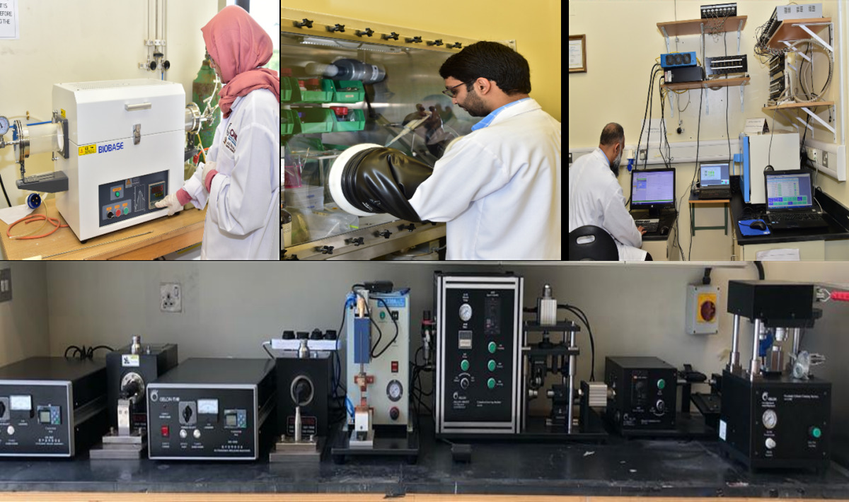 A photo showing the practical side of the Center for Advanced Materials at Qatar University.
