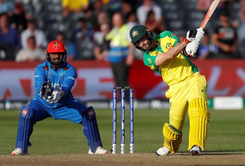 File Photo: Australia's Glenn Maxwell hits the winning runs during the ICC Cricket World Cup match between Afghanistan and Australia at The County Ground, Bristol, Britain, June 1, 2019. (Action Images via Reuters/Paul Childs)