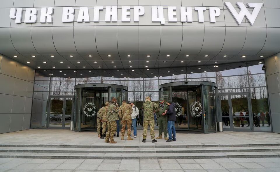 Visitors gather outside PMC Wagner Centre, which is a project implemented by the businessman and founder of the Wagner private military group Yevgeny Prigozhin, during the official opening of the office block in Saint Petersburg, Russia, on November 4, 2022. File Photo / Reuters