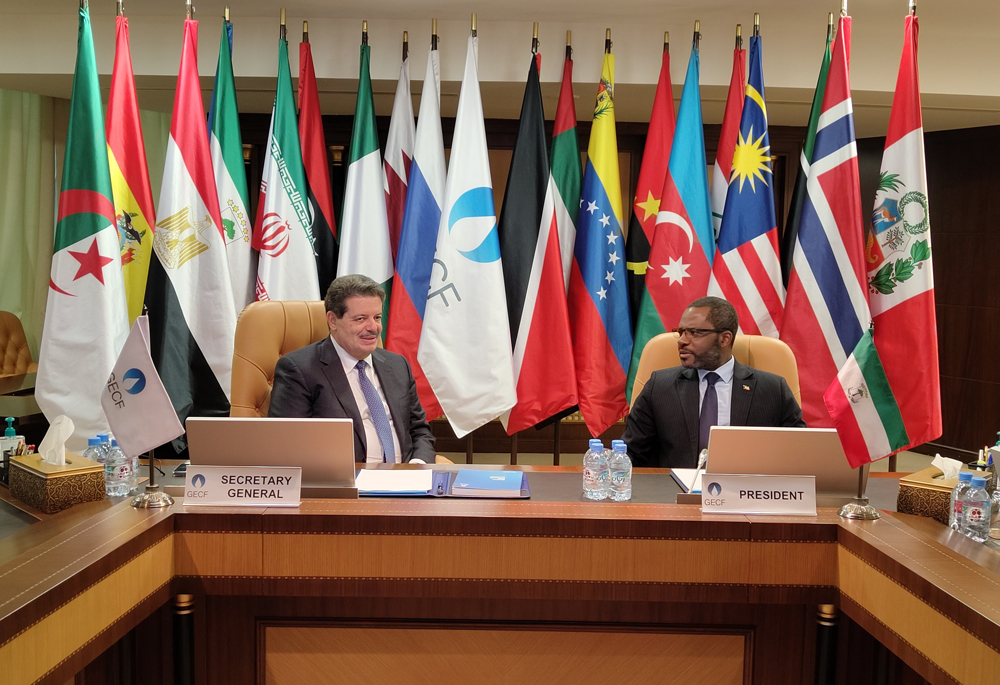 President of the GECF, H E Gabriel M. Obiang Lima, Minister of Mines and Hydrocarbons, Republic of Equatorial Guinea and  GECF General Secretary at the launch.