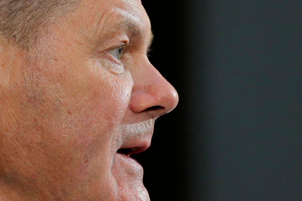 Germany's Chancellor Olaf Scholz speaks during a joint statement with Chile's President Gabriel Boric (out of frame) following their meeting at La Moneda presidential palace in Santiago, on January 29, 2023. - Scholz is on official visit to Chile, part of a Latin America tour that also includes Argentina and Brazil, where Berlin and the EU are seeking a reset following the election of Luiz Inacio Lula da Silva. (Photo by JAVIER TORRES / AFP)