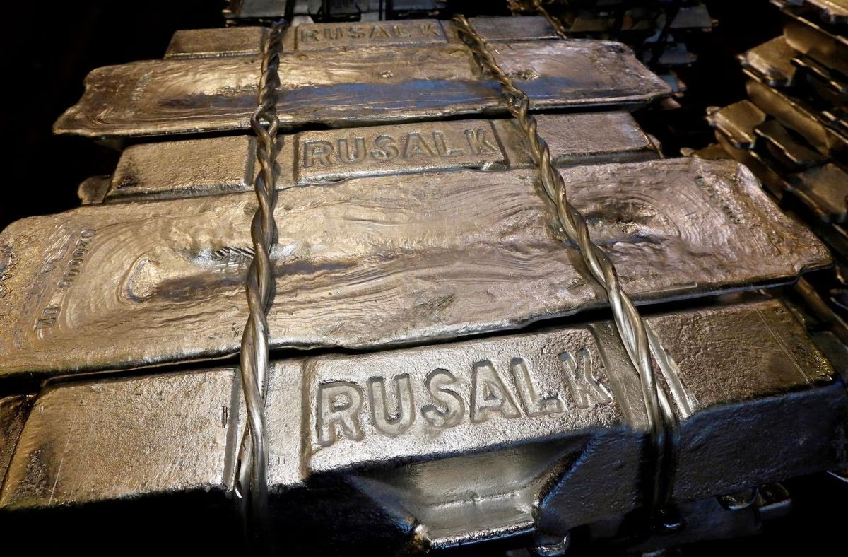 File Photo: Aluminium ingots are seen stored at the foundry shop of the Rusal Krasnoyarsk aluminium smelter in Krasnoyarsk, Russia October 3, 2018. (REUTERS/Ilya Naymushin)