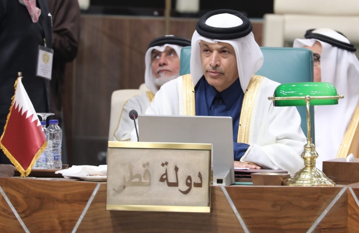 Speaker of the Shura Council H E Hassan bin Abdullah Al Ghanim participates in the 5th conference of the Arab Parliament and Speakers of Arab Councils and Parliaments, in Cairo, yesterday.
